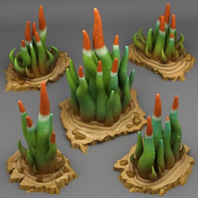 Poisonous Feeler Cactus-3D Printed Resin RPG/Dungeons & Dragons Tabletop  Terrain | eBay