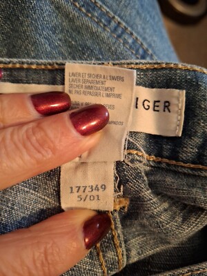 Tommy Hilfiger Jeans Y2K VTG American Flag High Rise Straight Leg