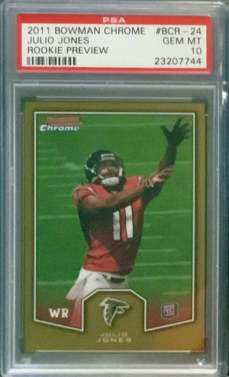 Julio Jones Bowman Chrome Rookie Preview Autograph #24 Patch