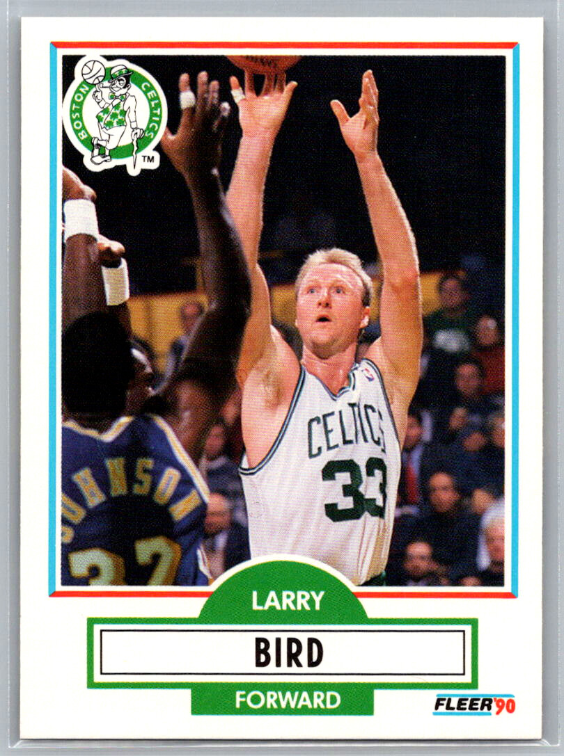 Larry Bird 1990-91 Fleer #8 Boston Celtics 3Rw4B