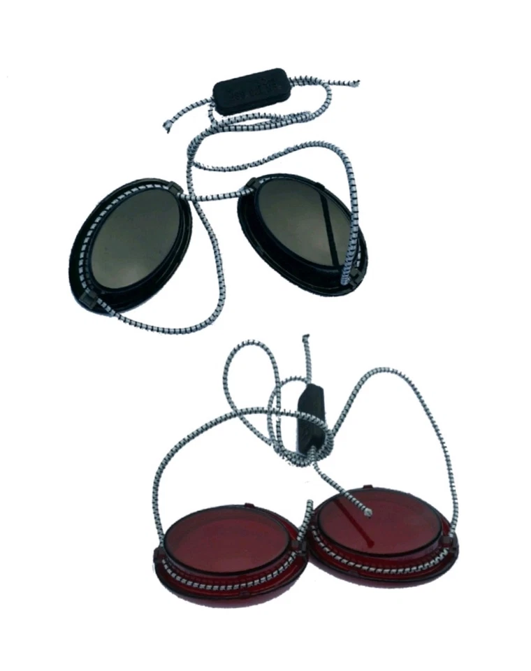 Art of Sun/occhiali di protezione UV/occhiali solarium/per sole e solarium/1xrosso e 1xverde