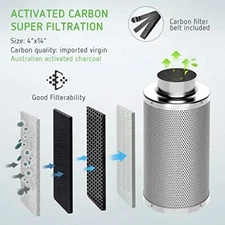 VIVOSUN 4" X 14" AIR INTAKE CARBON FILTER , New in box, never used!..