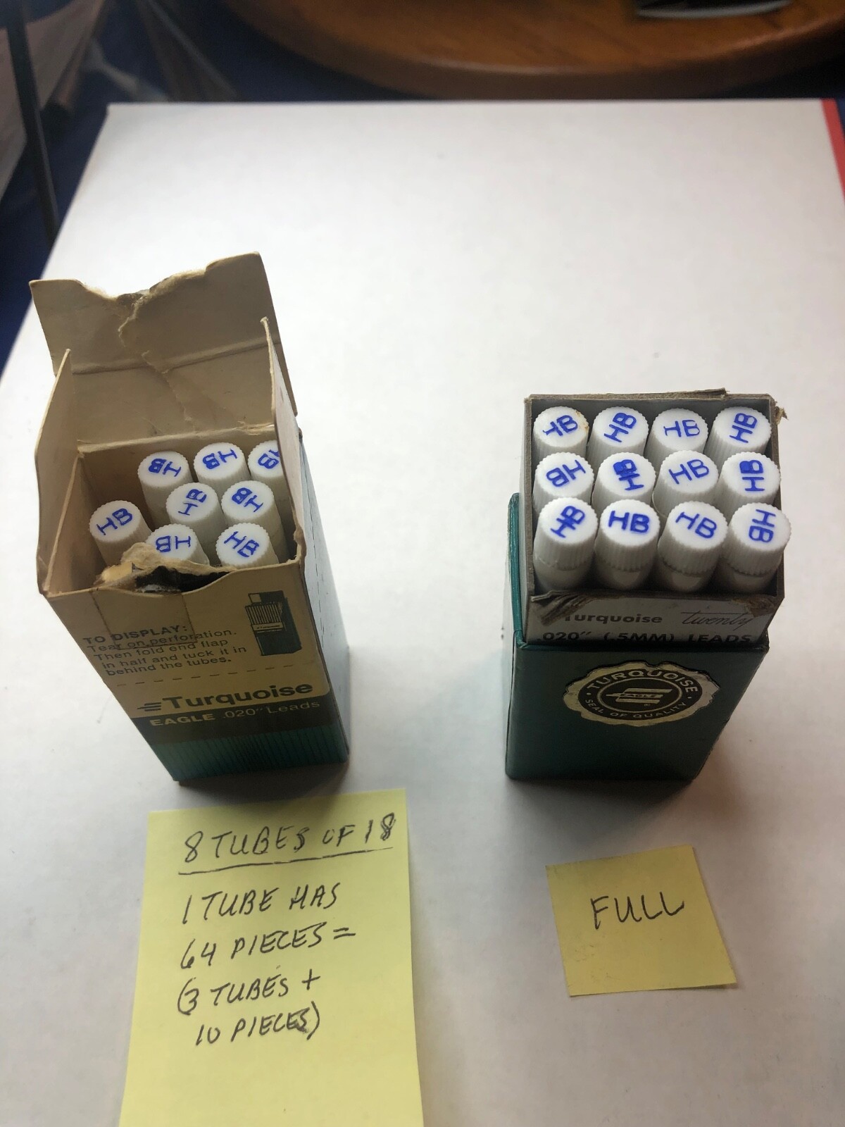 Vintage Eagle Turquoise “twenty” HB Pencil Leads from Dad’s Estate.