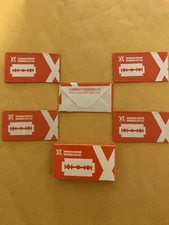 5 Double Edge Razor Blades, XR Rhinoceros Swiss