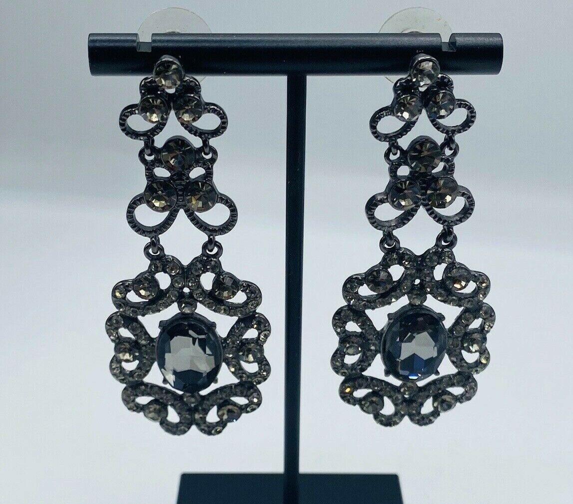 Earrings Rhinestone Stud Drop Statement - image 1
