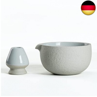 TEANAGOO Japanische natürliche Steinstruktur Matcha Chawan (Ausgießer) mit S