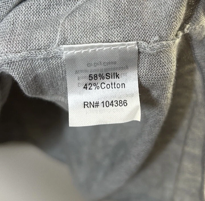 Garnet Hill Women's Gray Long Sleeve Hooded Pullover Silk Blend Size Medium - Image 3 of 4