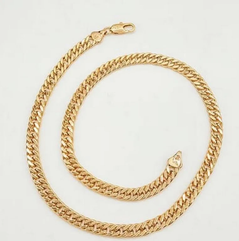 Cadena cubana llena de oro amarillo de 18kt, cadena de oro para hombre, cadena cubana, cadena para hombre Foto 4 de 4