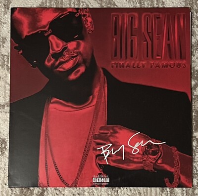 BIG SEAN SIGNED FINALLY FAMOUS VINYL LP - BECKETT BAS COA