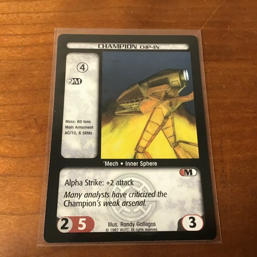Champion CHP 1N RARE Battletech CCG TCG Card Game eBay