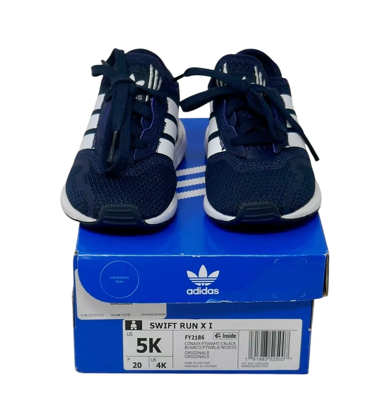 Adidas Swift Run X I Collegiate Navy scarpe da ginnastica stringate bambino FY2186 taglia 5K