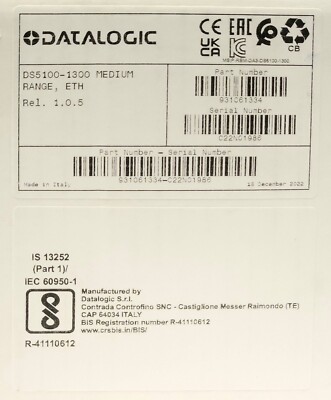 DATALOGIC DS5100 1300 Industrial Barcode Scanner Medium Range ETH 931061334 10