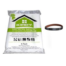 Fits For Kirby Sentria and Avalir Vacuum 6 Bags  1 Belt  204814G, 554105