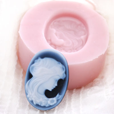 Miniature Cameo Mould Mold Jewelry Resin Polymer Clay Sculpey Fimo Candy (505)
