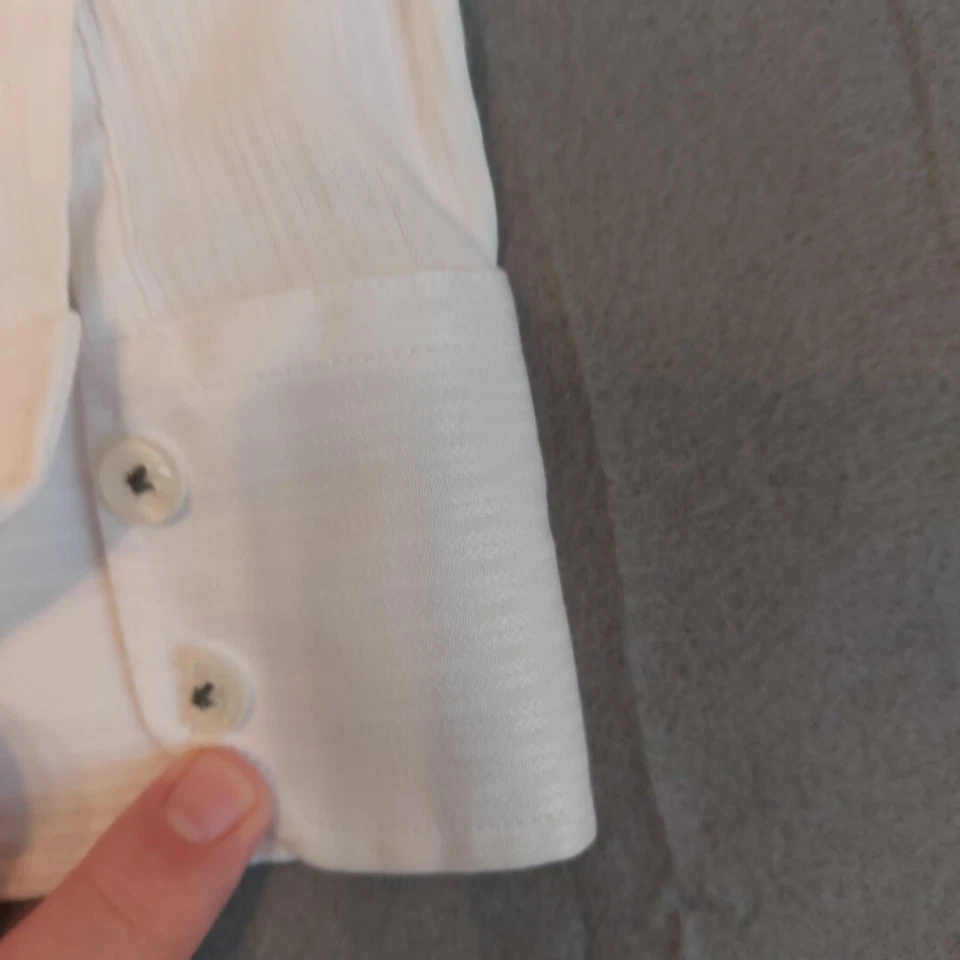 Structure Gaucho White Button Up Shirt 2xl  Long Sleeve Western Cowboy Casual - Image 2 of 4