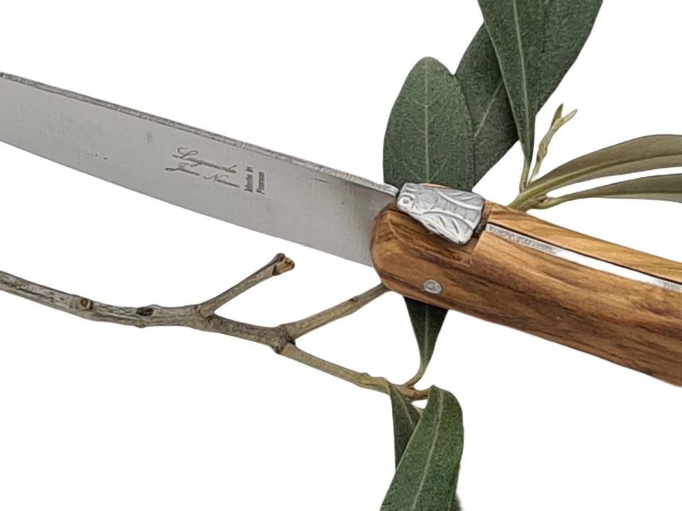 Couteau Office 8,5 cm Laguiole manche bois d'olivier  Réf 7028 — 第 2/3 张图片