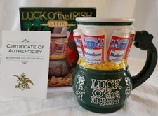 1993 Anheuser Busch Budweiser Luck O' The Irish St. Patrick's Day Beer Stein Mug