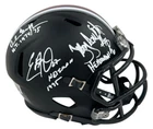 Archie Griffin Eddie George Troy Smith Signed Mini Helmet w/ Heisman BAS Witness