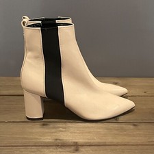 Botines de vestir para mujer Calvin Klein Feli al tobillo talla 7 beige punta tirar