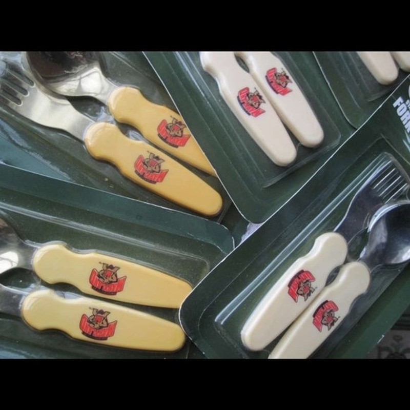 2 Sets University of Maryland Turtles Toddler Fork & Spoon Official Collegiate