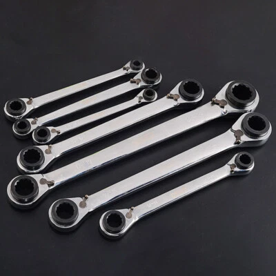 Ratschen-Ringschlüssel Knarre 4-in-1SW 8mm 9mm 12mm 16mm 17mm BGS Do it Yourself - Bild 1 von 4