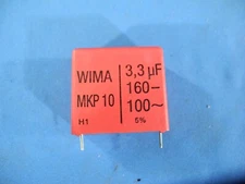 (10 )WIMA MKP 10 Polypropylene (PP)AC & Pulse Film Capacitor 3 uF, 160VDC,100VAC