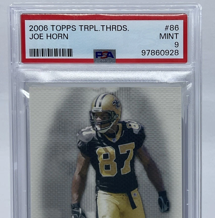 Joe Horn PSA 9 - 2006 Topps Triple Threads /1199 - Saints, Chiefs, Itawamba Foto 2 de 4