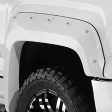Bushwacker 40958-24 White Diamond Tricoat Fender Flare For GMC, (Set Of 4)