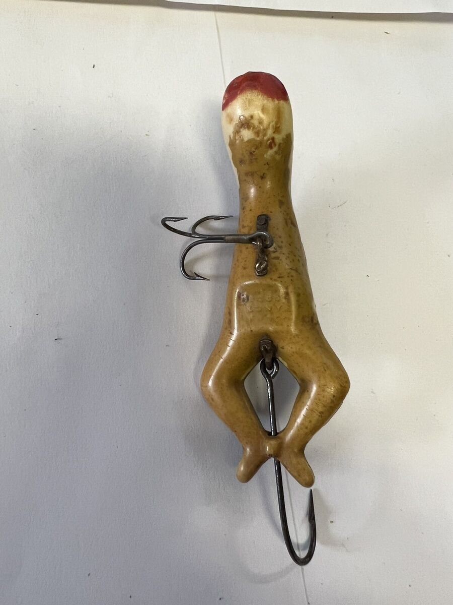 Heddon Old Lure Looney Frog Vintage~ Wood~ Fishing Lure Heddon Old Lure Looney Frog Vintage~ Wood~ Fishing Lure