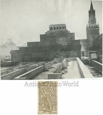 Red Square Moscow Lenin mausoleum antique photo Russia