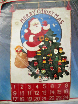 Bucilla Felt Christmas Advent Calendar Kit Santa's Tree Applique  Ornaments NOS | eBay