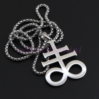 Satanic Kings Chain Church of Satan Satanic Cross w/Chain Stainless Steel | eBay