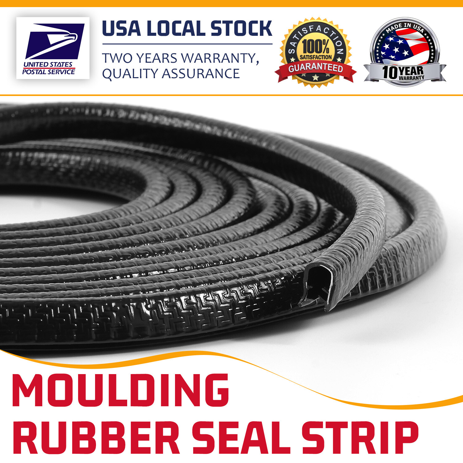 6M Black U-Shape Car Door Trim Moulding Weatherstrip Seal