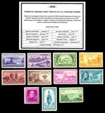 1950 COMPLETE YEAR SET OF MINT -MNH- VINTAGE U.S. POSTAGE STAMPS