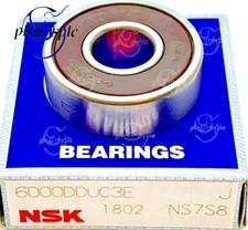 NSK 6000 DDU C3 DEEP GROOVE BALL BEARING, RUBBER SEALED 10x26x8mm 6000-2RS