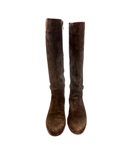 Botas de montar altas Clarks 'Clarkdale Clad' marrón/toque de cuero gamuza verde - Imagen 10 de 15