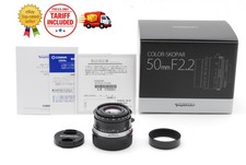 UNUSED in Box Voigtlander Color Skopar 50mm f2.2 VM Black Leica M Lens JAPAN
