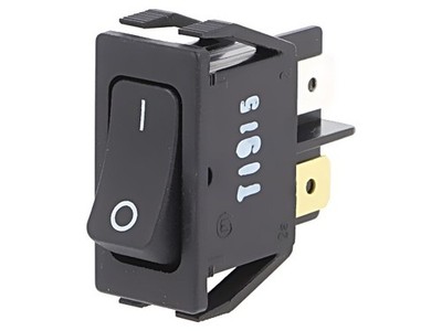 001552.3112-00-00 ROCKER DPST Pos: 2 OFF-ON 16A/250VAC schwarz IP40 Fehlen Marqu