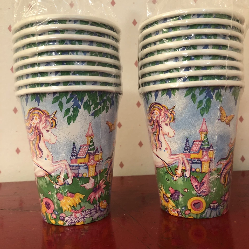 Caliente Tazas de Papel Frías Unicornio Fiesta de Cumpleaños Amscan 8 ct 9 OZ Hechas en EE. UU. Años 80 Foto 2 de 4