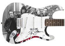 The Clash Paul Simonon Signed Fender 1/1 Custom Graphics Photo Guitar ACOA