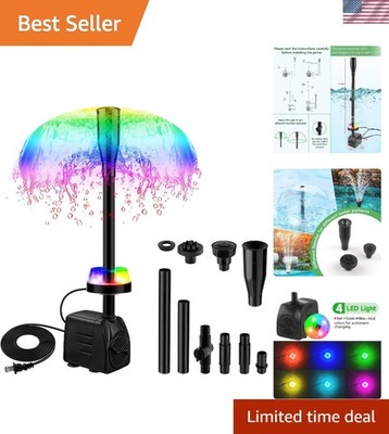 Powerful 800L/H Submersible Pump - Safety Features & Quiet Operation for Ponds