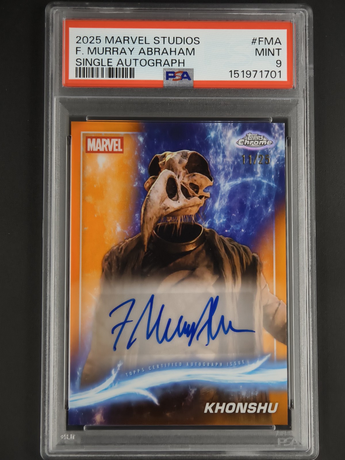2025 Topps marvel Studios Murray Abraham auto Khonshu 11/25 Orange refractor[5hk