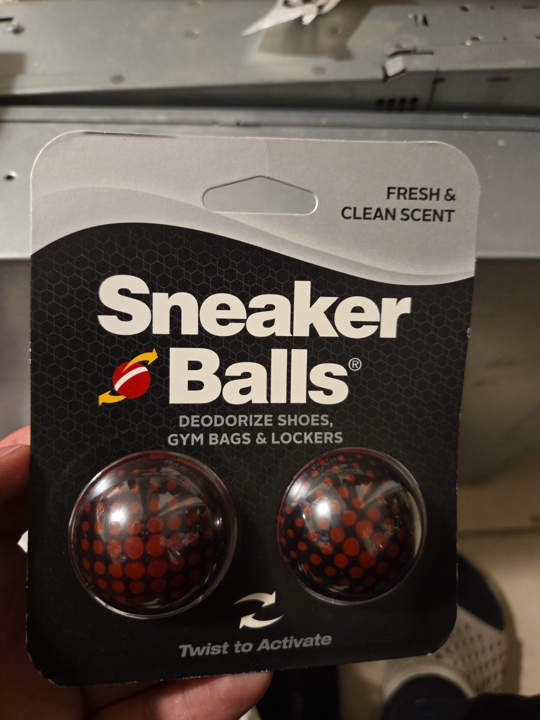 Sneaker Balls Shoe Freshener Gym/Clothing Bag Deodorizer Red 