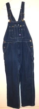 BIG SMITH Carpenter Mens 34 x 32 Cotton Denim Jean Bib Overalls