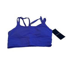 Fabletics Principal Longline Medium Impact Sports Bra Purple L