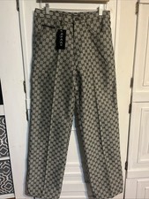 Vintage Gucci Monogram Pant, Wide Leg, High Rise,26 Waist, Women  s,Never Worn