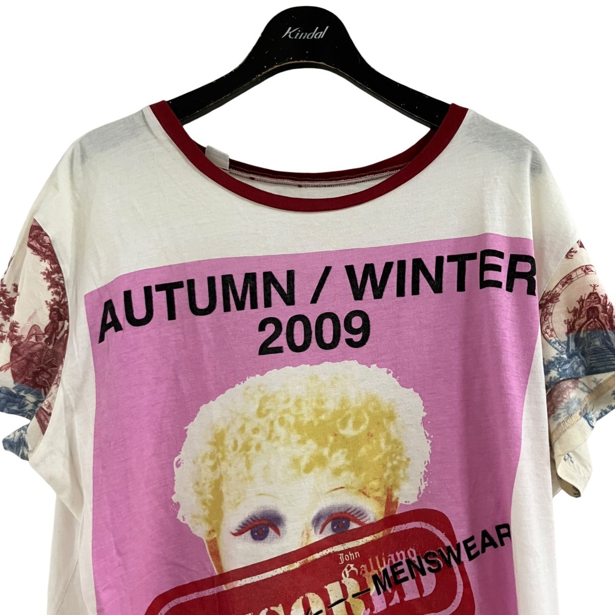 JOHN GALLIANO T-Shirt White XL Short Sleeve Multi-Color 09AW