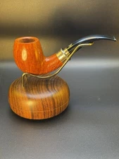 Vintage NOS Unsmoked Mastro De Paja  Bent  Billiard 3C Tobacco Pipe