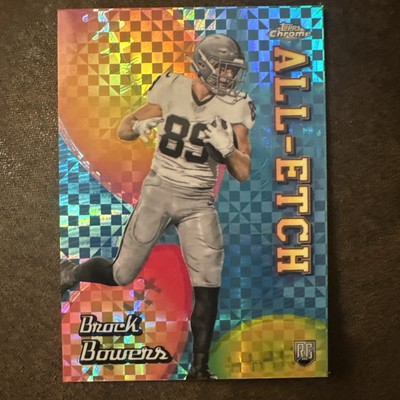 2024 Topps Chrome Football All-Etch X-Fractor Brock Bowers RC Oakland Raiders
