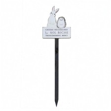 Wooden Road Sign Stake Decorative Outdoor Decor French Text